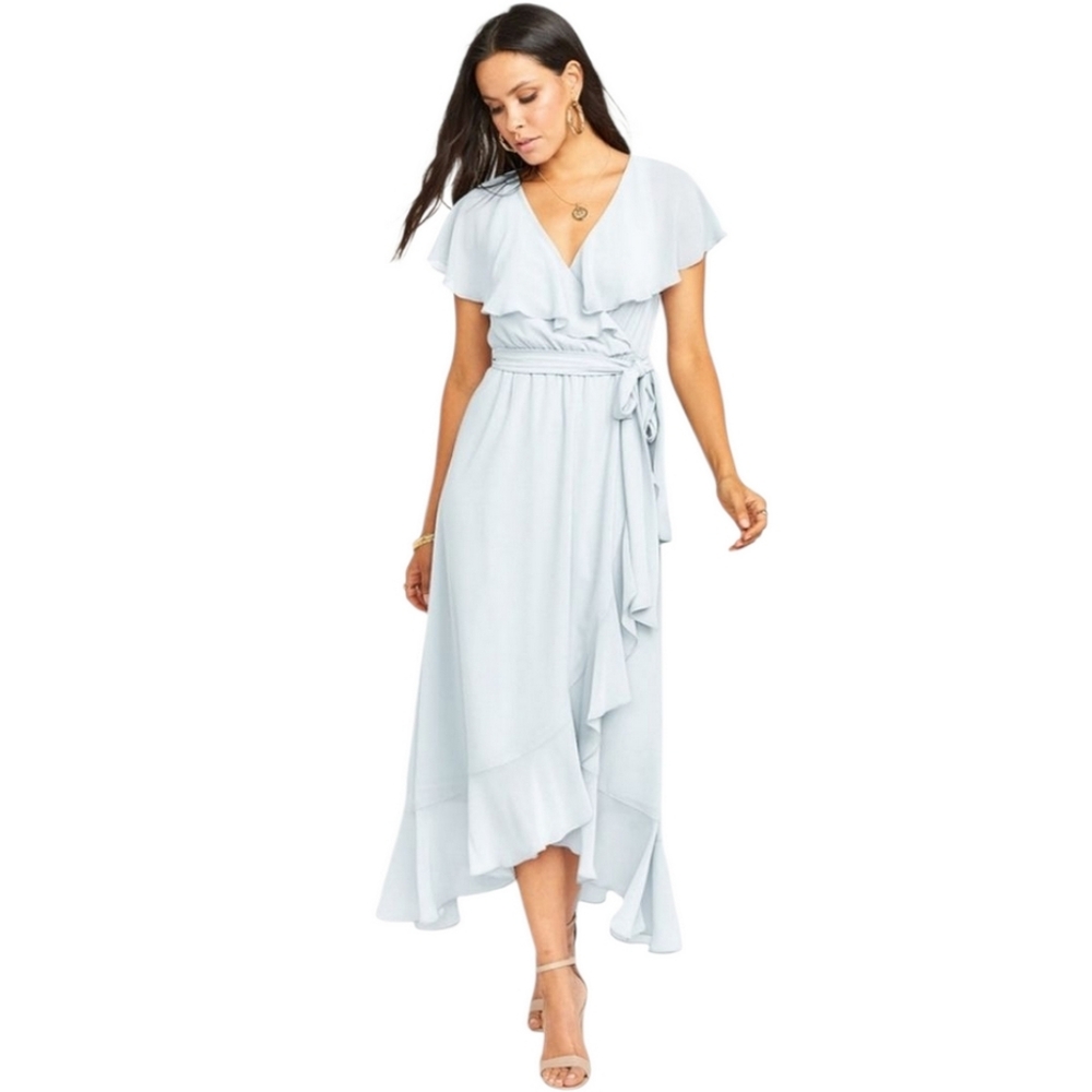 Show Me Your Mumu Jess Ruffle Midi Dress Medium